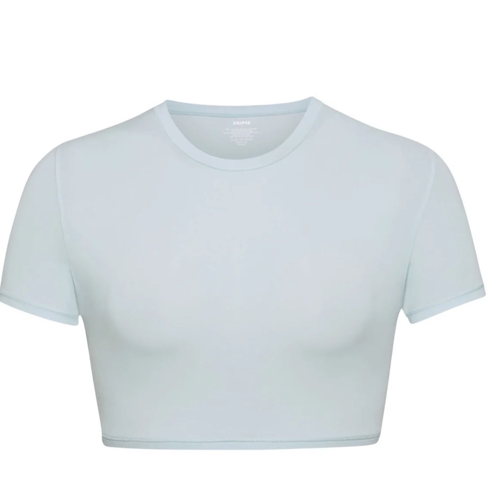 SKIMS Super Cropped T-Shirt Sky Size Medium